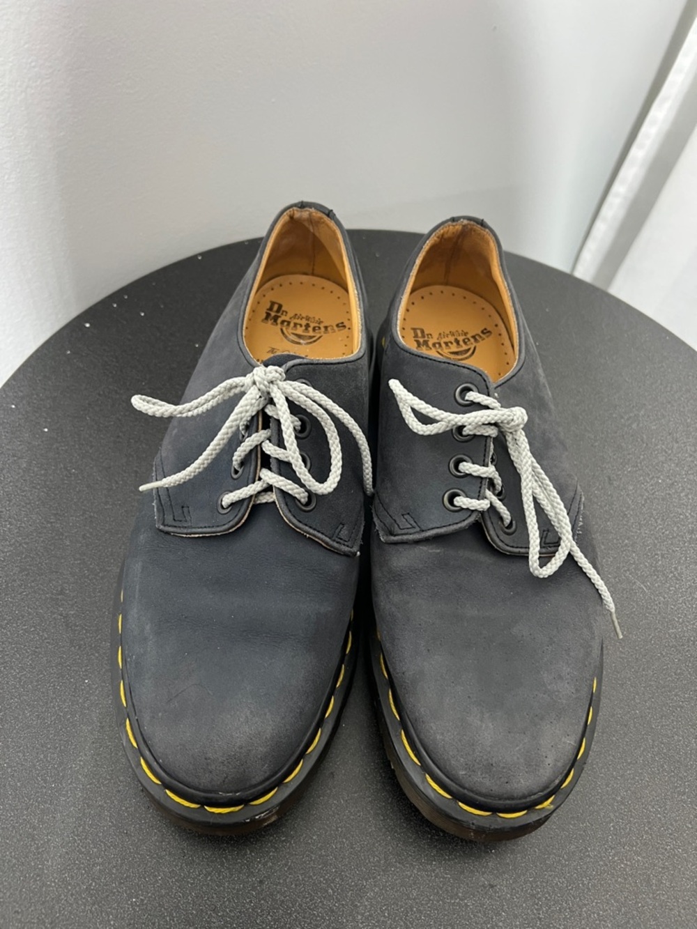 Dr. Martens Blue Nubuck 3-Eye Derby Shoe